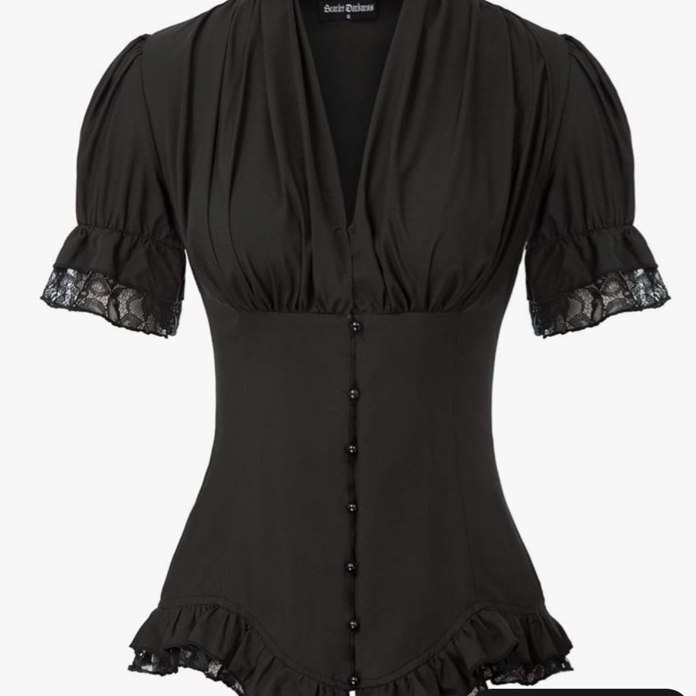 Chic Black Button Down Shirt by [Brand]